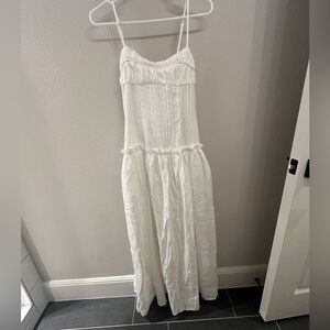 Jacinda Drop Waist Maxi Dress (Peppermayo)- Ivory
